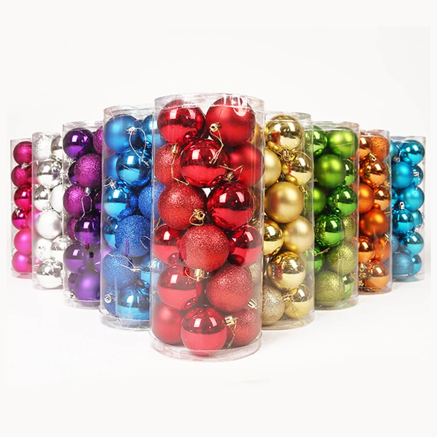 24 шт./лот цвет 6 см/2 4 дюйма украшение для рождественской елки шар украшения