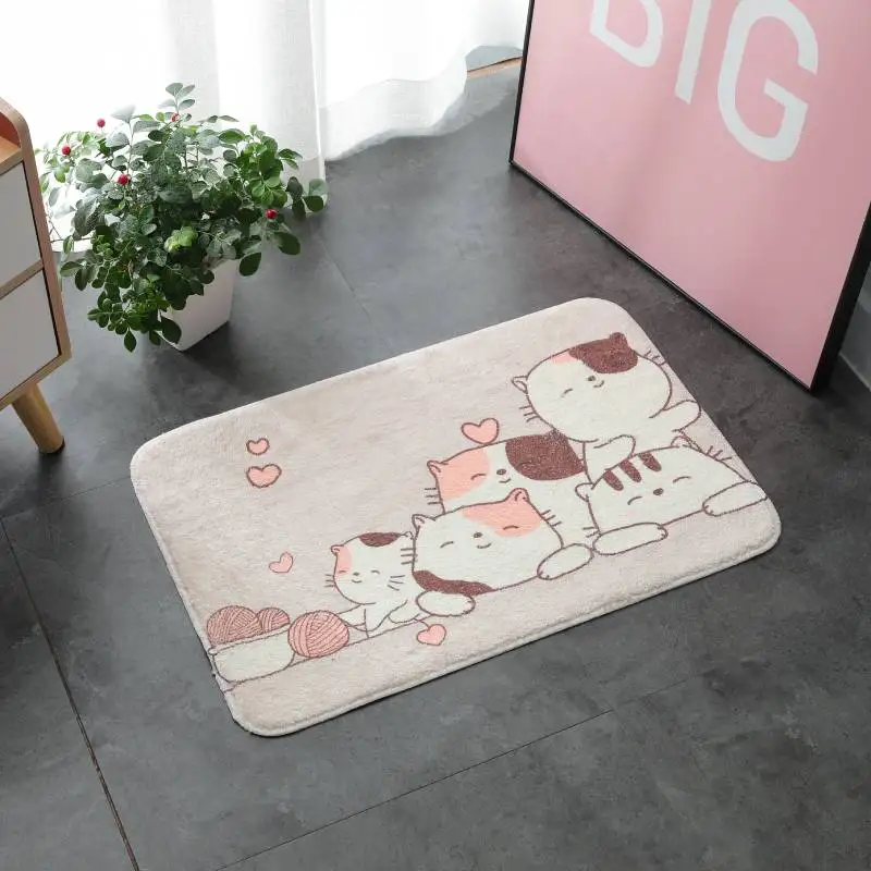

Soft Animal Carpet Anti-slip Bathroom Mat Absorbent Kitchen Floor Area Rug Toilet Door Mat Entrance Bedroom Home Decor Cartoon