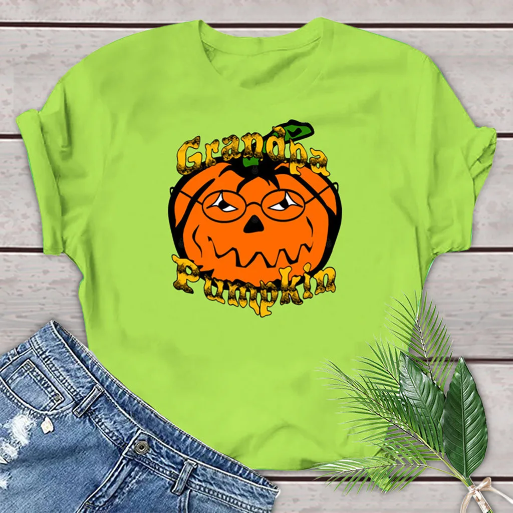 Новинка 2020 женская футболка с графическим принтом ведьмы тыквы осень Хэллоуин