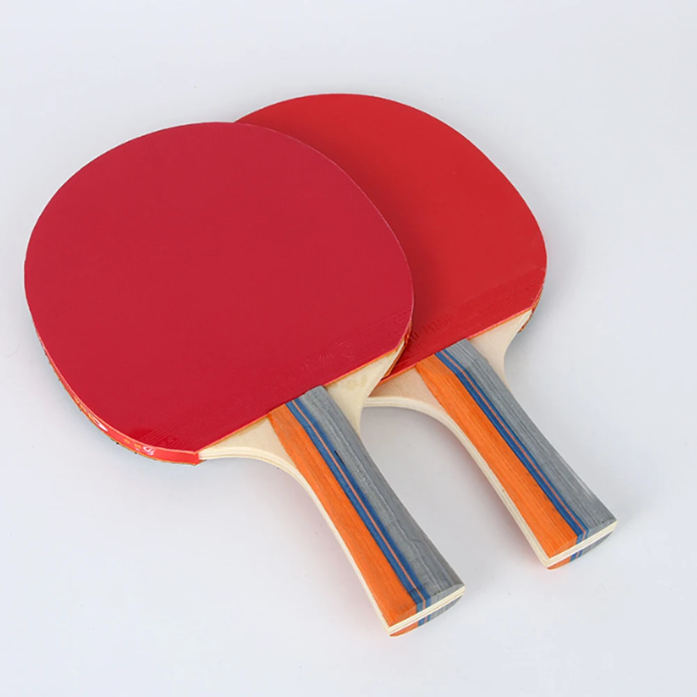 

Portable Pingpong Bat Table Tennis Racket with 3Pcs Balls Long Handle Short Handle Carbon Blade Rubber Ping Pong Rackets