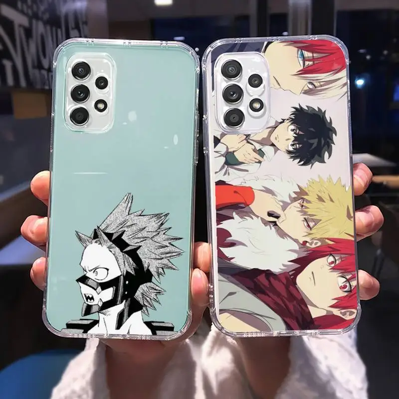 

My Hero Academia deku bakugou Phone Case for Samsung A 51 50 52 12 21s 31 40 70 71 note S 20 10 21 ultra plus fe clear coque