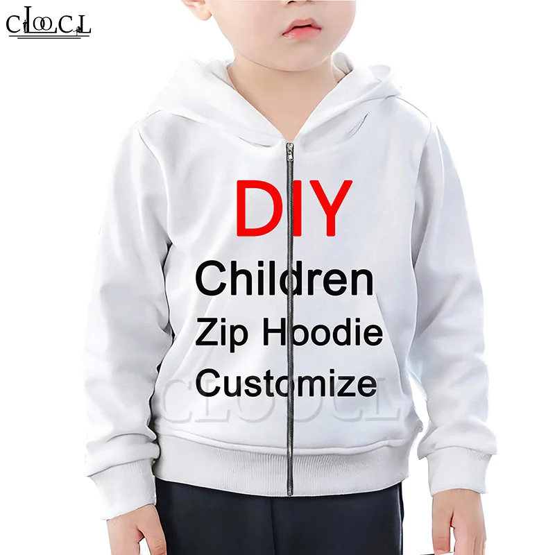 Детские толстовки с капюшоном на молнии 3D принтом|Сочетающаяся одежда для семьи|