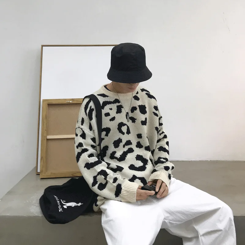 Зимний новый мужской свитер теплый Модный повседневный вязаный пуловер с