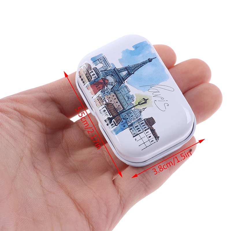 

1PCS Portable Pill Box Case Mini Moisture-proof Metal Packing Tin Jar Boxes Medicine Case Cans Coin Headphones Travel Pill Box