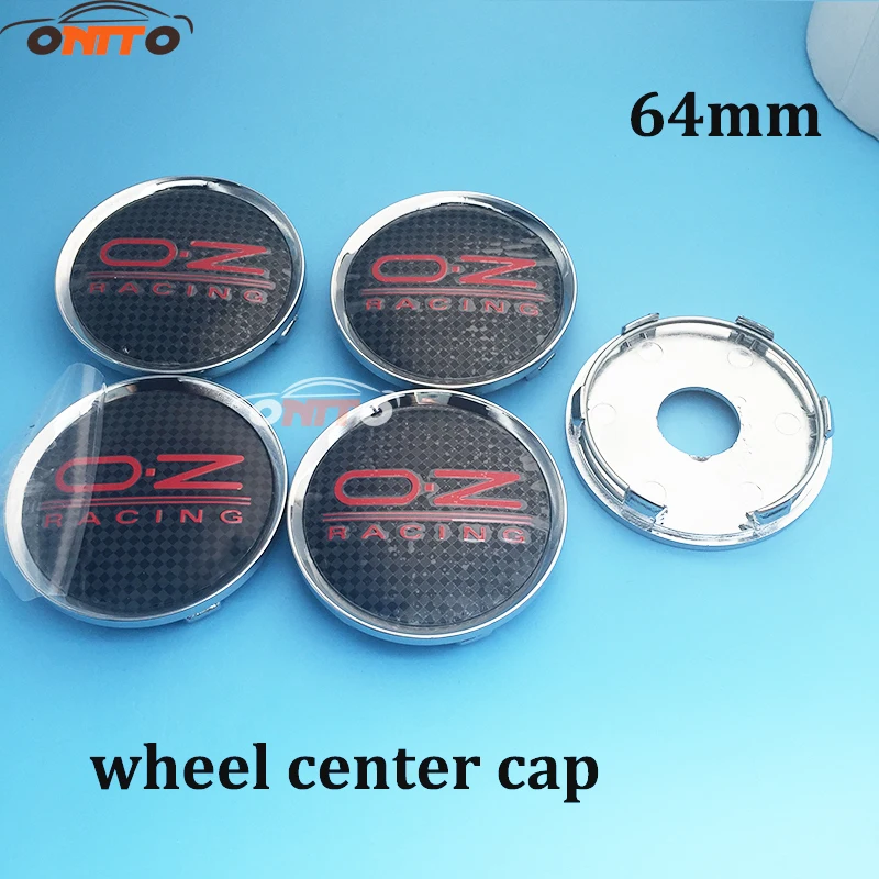 

Hot 4pcs/set O.Z Racing logo 64mm Wheel Dust-proof emblem covers Car wheel Emblem Badge car styling Car Wheel Center Cap