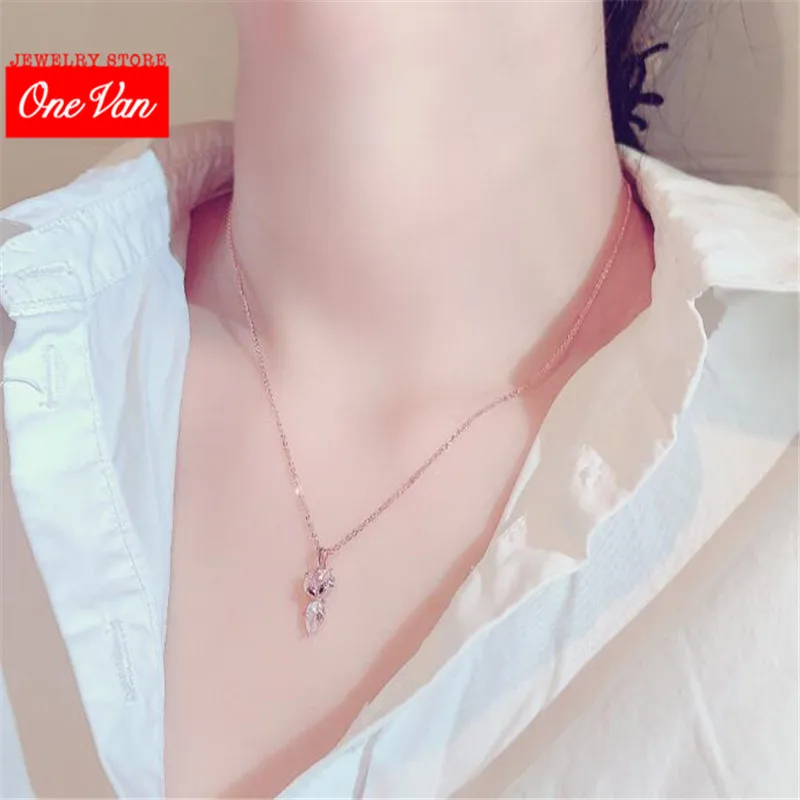

2020 New fashion cubic zirconia fox temperament short cute Necklace short women Necklace