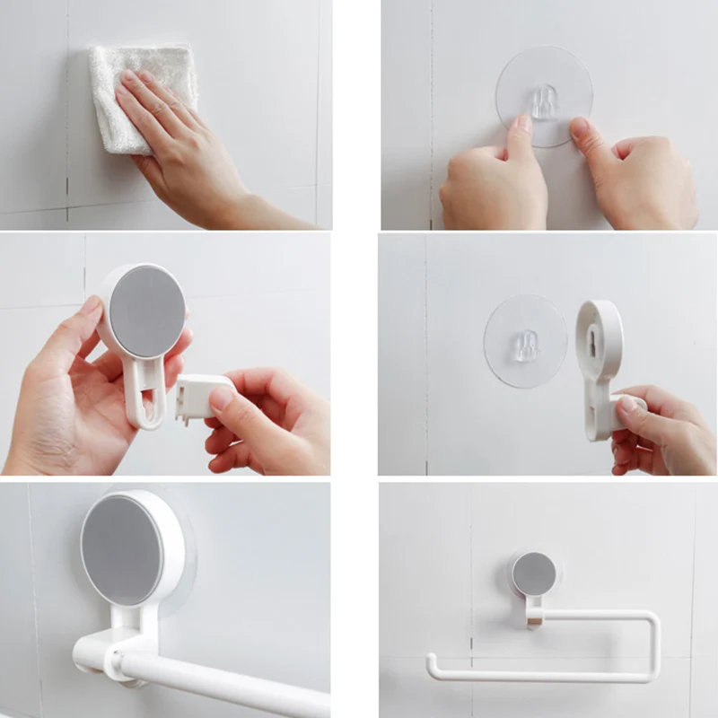 Multi-function Bathroom Towel Paper Roll Rack Vacuum Suction Cup Kitchen Holder TSH Shop | Дом и сад
