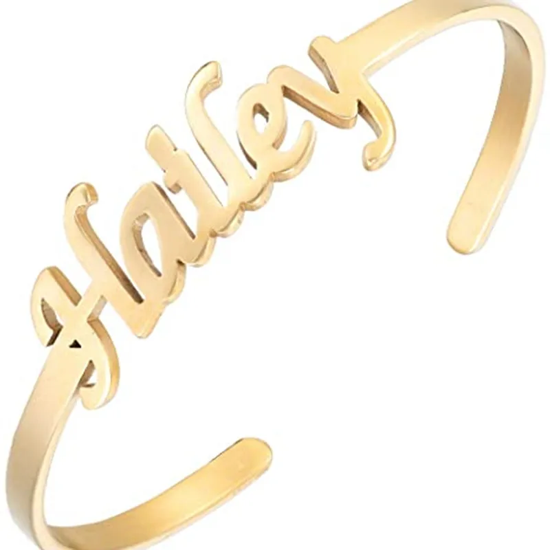 Индивидуальная именная табличка с именем на заказ браслет Браслет манжета для