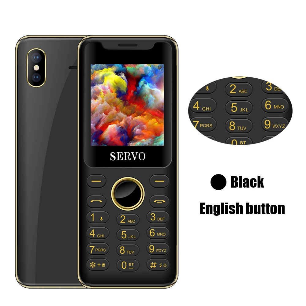 Black English button SERVO M6 Magic Voice Mini сотовый телефон 1," Bluetooth Dialer One Key recorder cellular GPRS самый маленький мобильный телефон русский язык - Цвет: Black English button