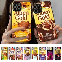 factory direct alpen gold chocolate phone case for iphone 13 11 8 7 6 6s plus x xs max 5 5s se 2020 xr 11 pro capa