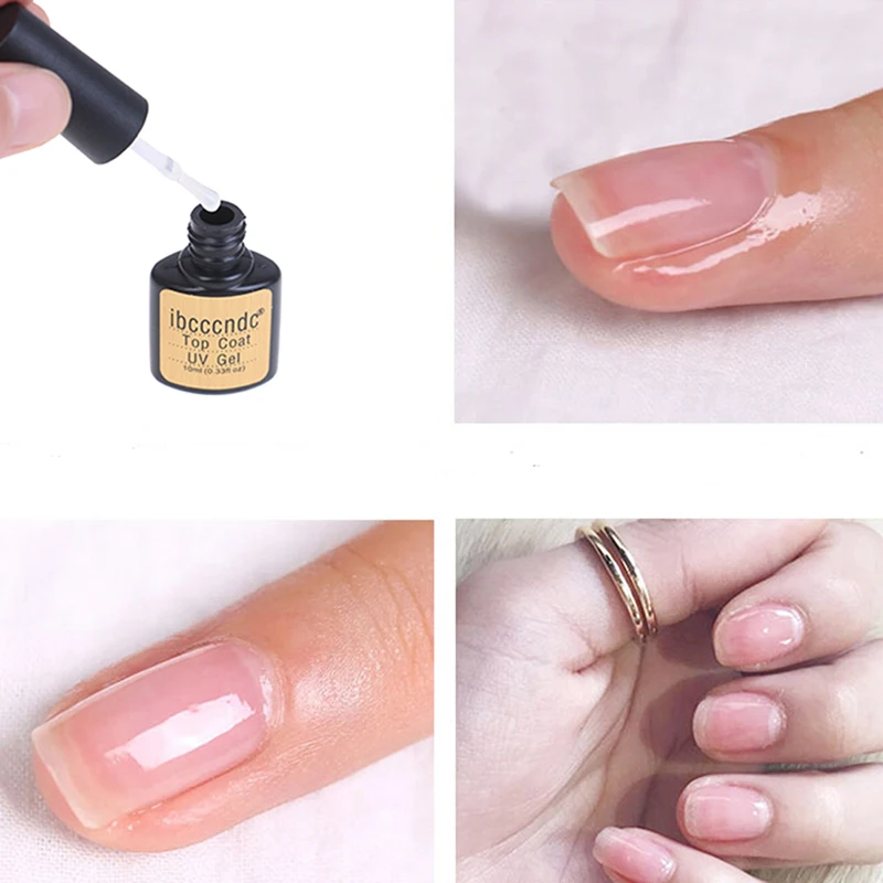 

Base Top Coat Transparent Gel Nail Polish UV 10ml Soak Off Primer Gel Varnish Lacquer Matte Tempered Top Nail Manicure
