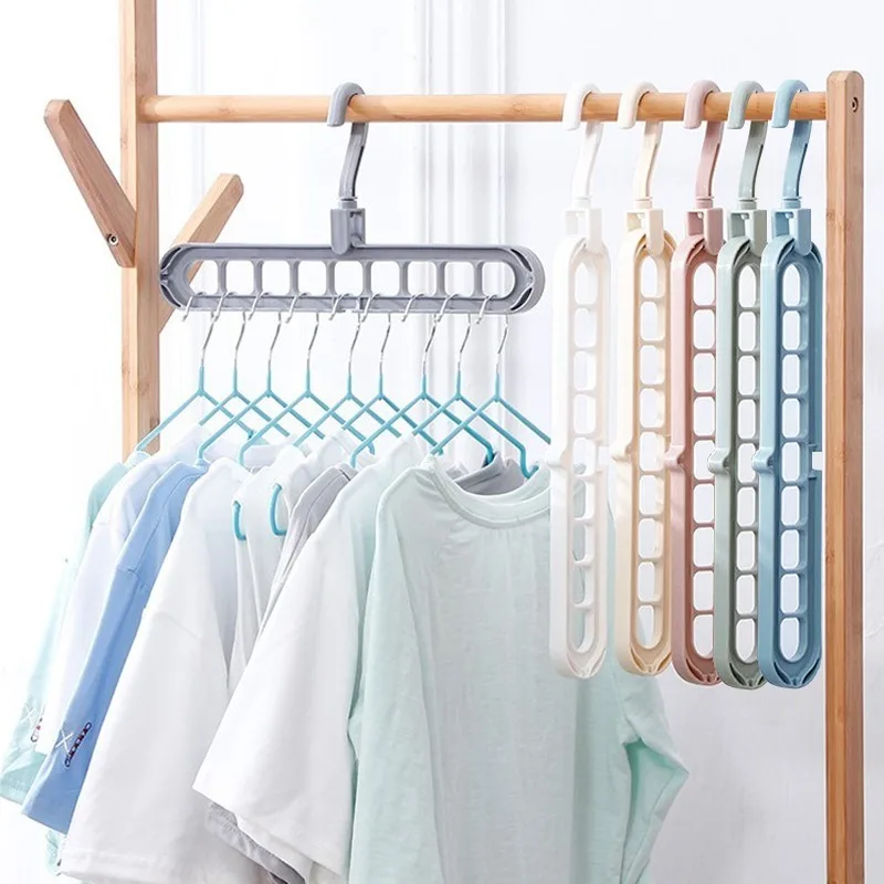 

Multi-port Rack Support Hangers Clothes Drying Rack Multifunction Plastic Storage Hangers Clothes Organizer Space Saving Hanger