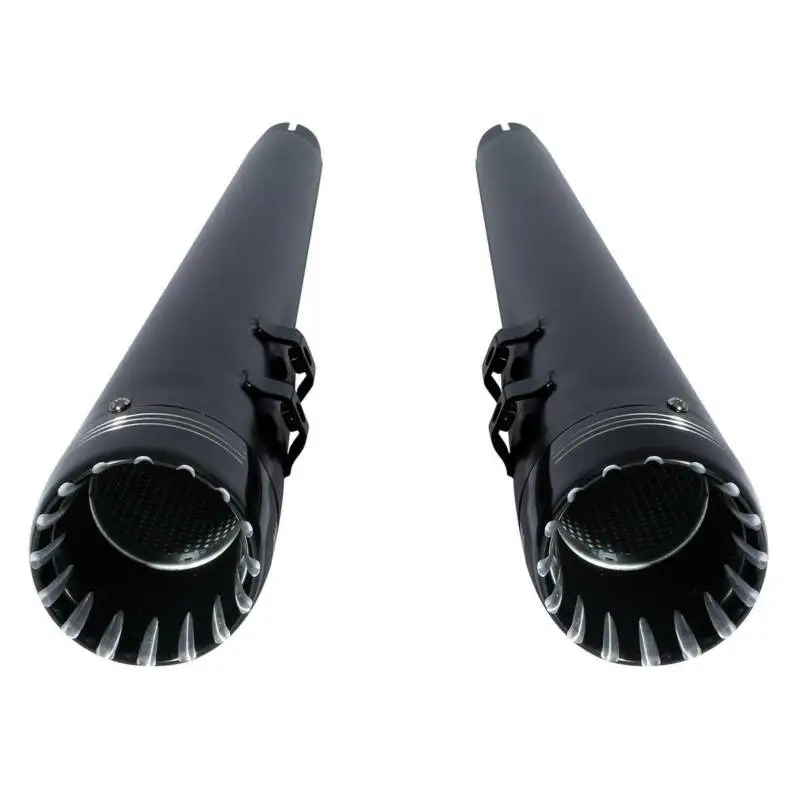 

Motorcycle 4'' Megaphone Slip on Dual Exhaust Pipe For Harley Touring Road King Electra Glide 1995-2016