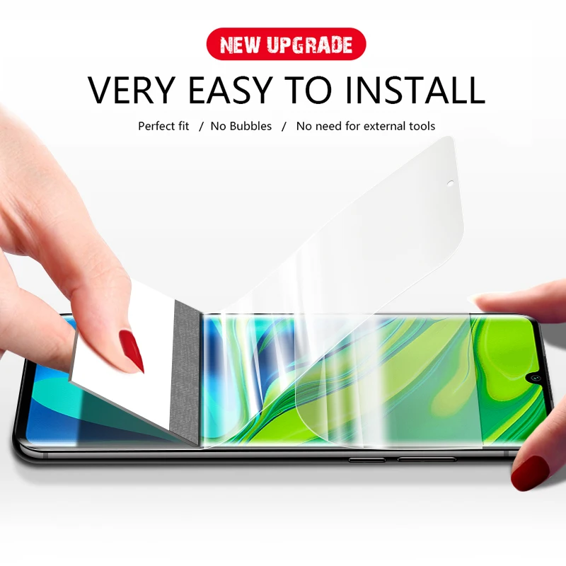 CHYI 3D изогнутая пленка для Xiao mi Note 10 pro 3 Защита экрана mi Note3 нано гидратация пленка полное покрытие не закаленное стекло