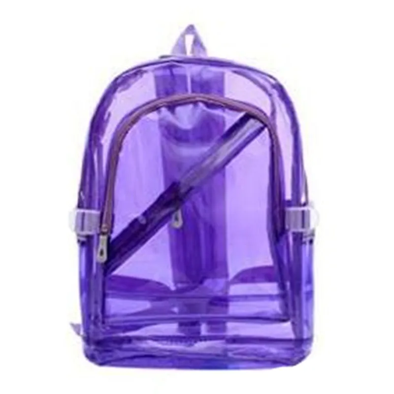 

LXFZQ Waterproof Backpack Transparent Clear Plastic for Teenage Girls PVC School Bags Shoulders Bag space backpack notebook