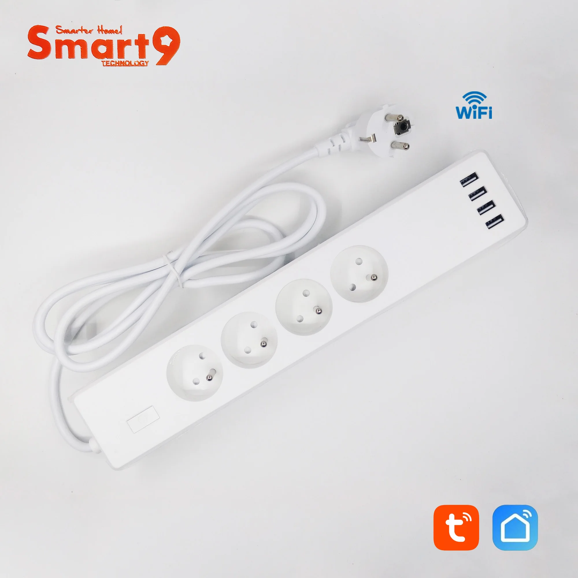 Смарт-розетка Smart9 с 4 USB-портами и индивидуальным управлением | Электроника
