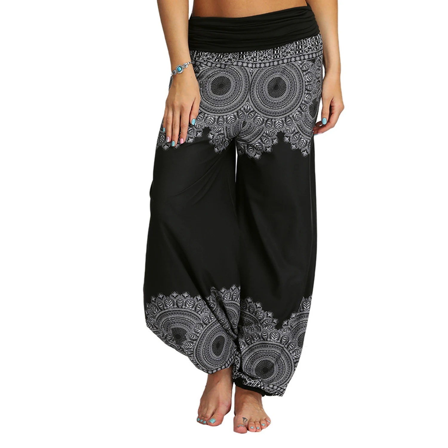 

Women's Casual Loose Yoga Pants Bohemian Sports Fitness Pants Large Casual Lantern Pants Harem Pants Beach Pants