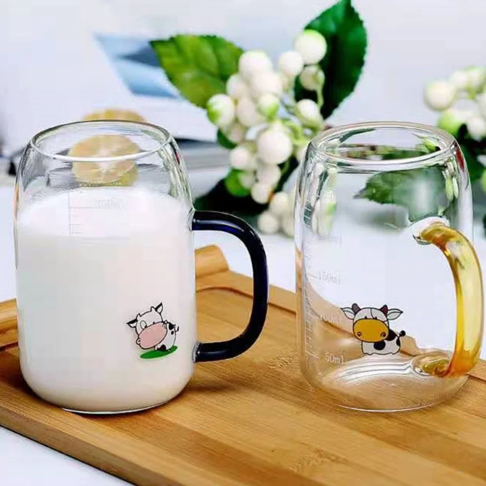 

Children's Milk Cup Coffee Mug Tea Juice Milk Wine Glass Cup Drink Cup Measuring Glass Mug Transparent Drinkware Water Bottles