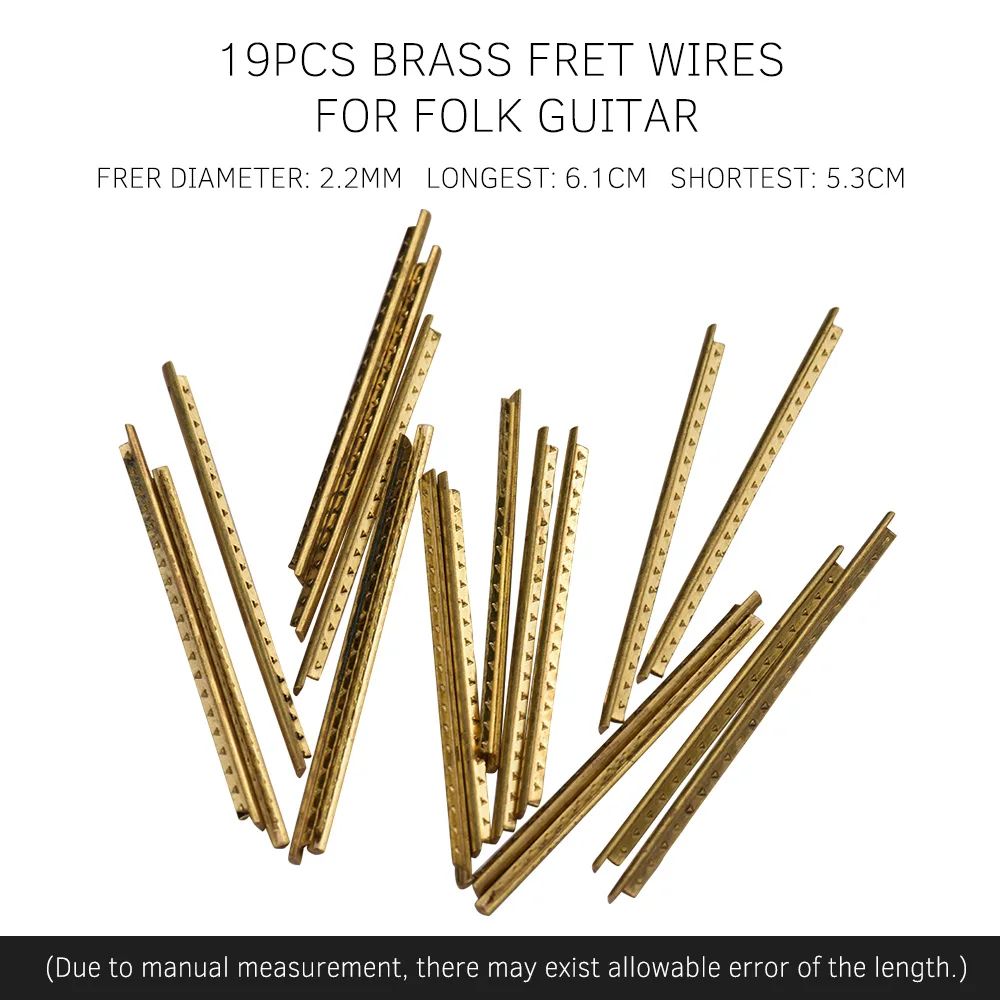 19/20pcs 2.0mm 2.2mm Brass Guitar Fret Wire Fretwires for Classic Fingerboard Accessaries | Спорт и развлечения