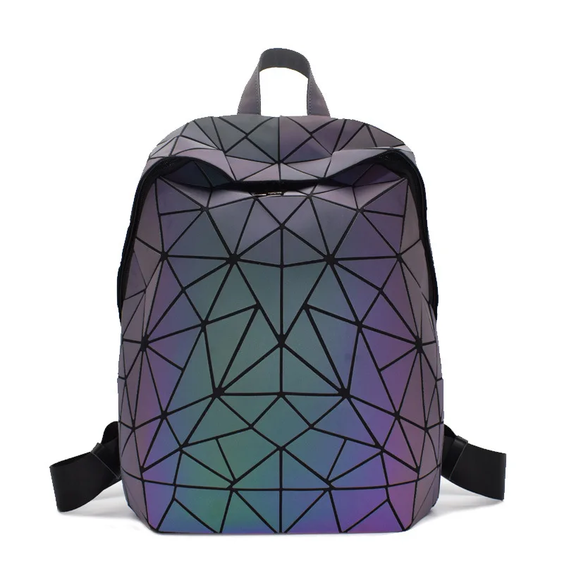 2021 Brand New High Designer Luminous Geometric Luxury School Backpack Stylish Bookbag for Women Night Light Travel | Багаж и сумки