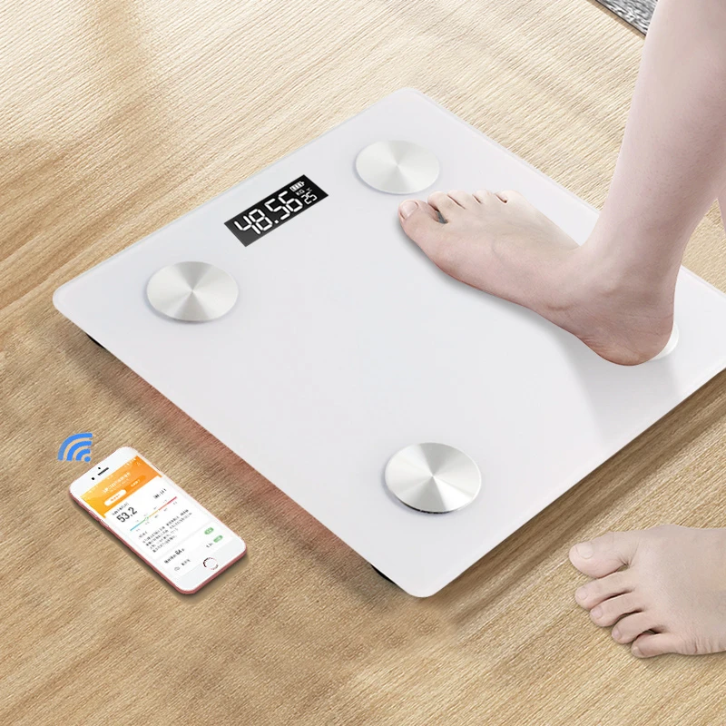 smart bathroom scales Bluetooth Floor Body Scale Bathroom Scales BMI Fat Scales LED Digital Smart Weight Scale Balance Body Composition Analyzer electronic bathroom scales