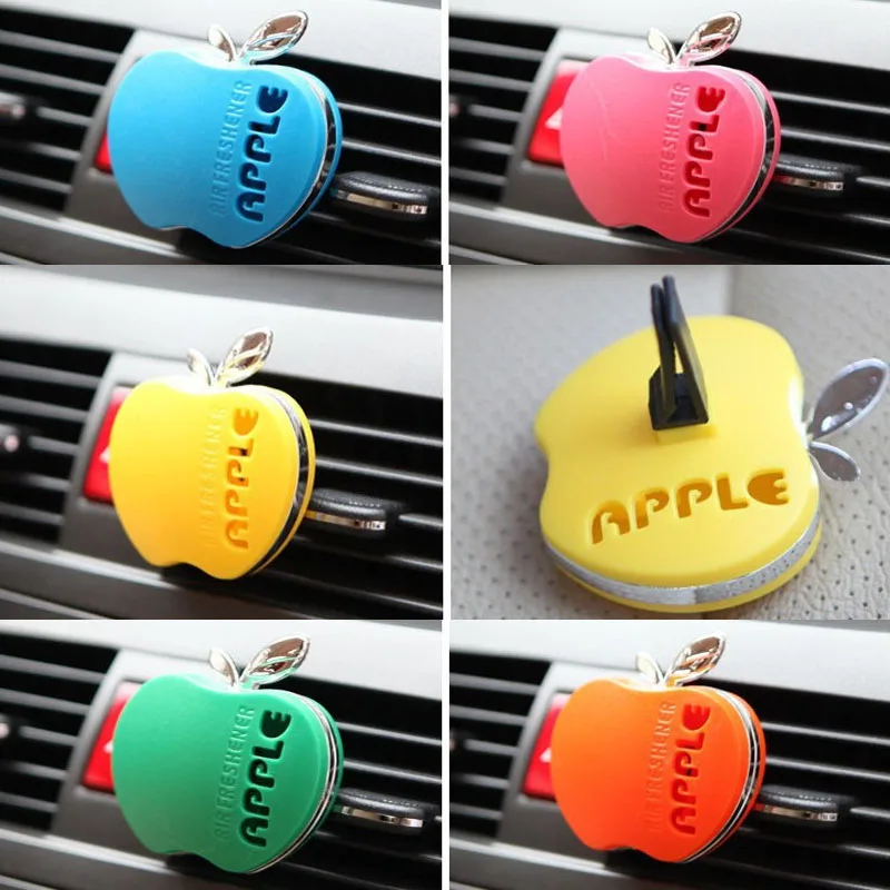 

2021 New Apple Model Car Air Outlet Fragrance Clip Car Air Freshener Perfume Auto Accessories Interior for Girls Auto Ornament
