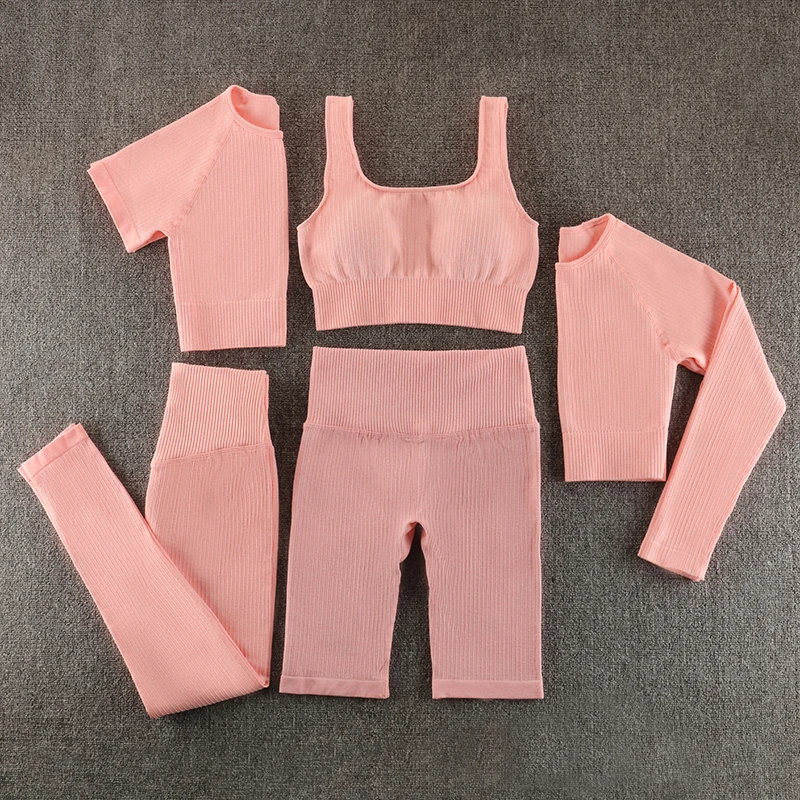 

High Waist Yoga Set Gym Clothing Workout Clothes For Women Tracksuit Gym Set Seamless Sport Outfit Yoga Fitness Suit