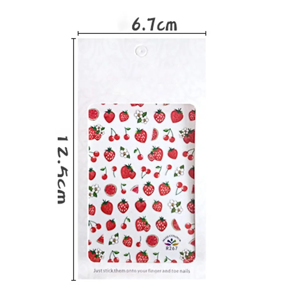 

1 Sheet 3D Nail Sticker Lovely Flower Optional Decal Decoration Simple Summer Manicure Tearable DIY Nail Art Stickers