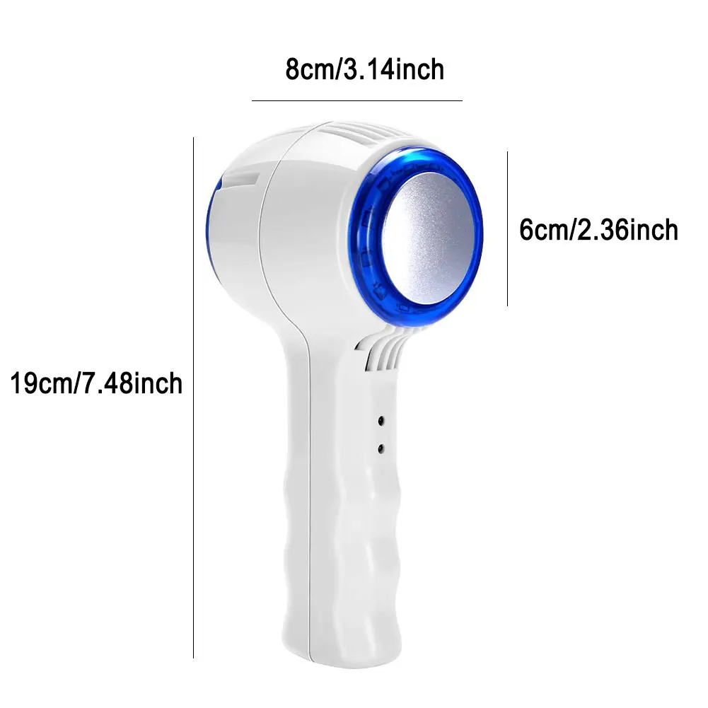 

Hot Cold Face Skin Care Massager Double Heads Vibration Massage Instrument Skin Tightening Face Lift Device White Massager