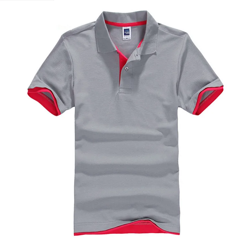 High Quality Tops&Tees Men's Polo shirts Business men brands Polo Shirts Turn-down collar mens polo shirt - Цвет: hui-hong