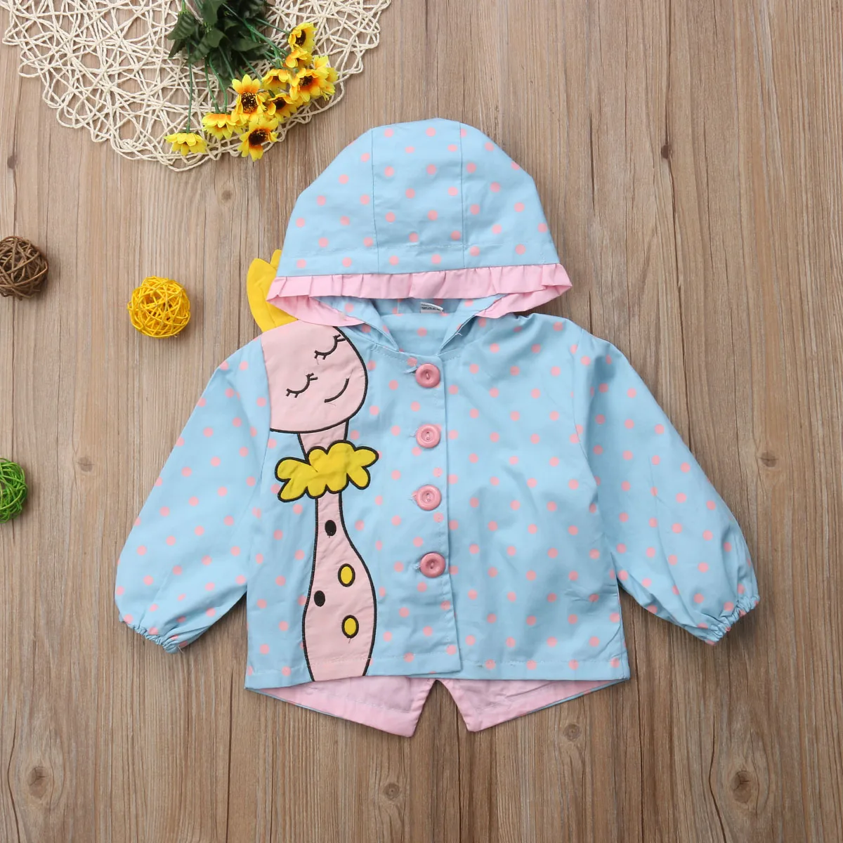 Детская верхняя одежда с капюшоном для девочек ясельного возраста пальто куртка