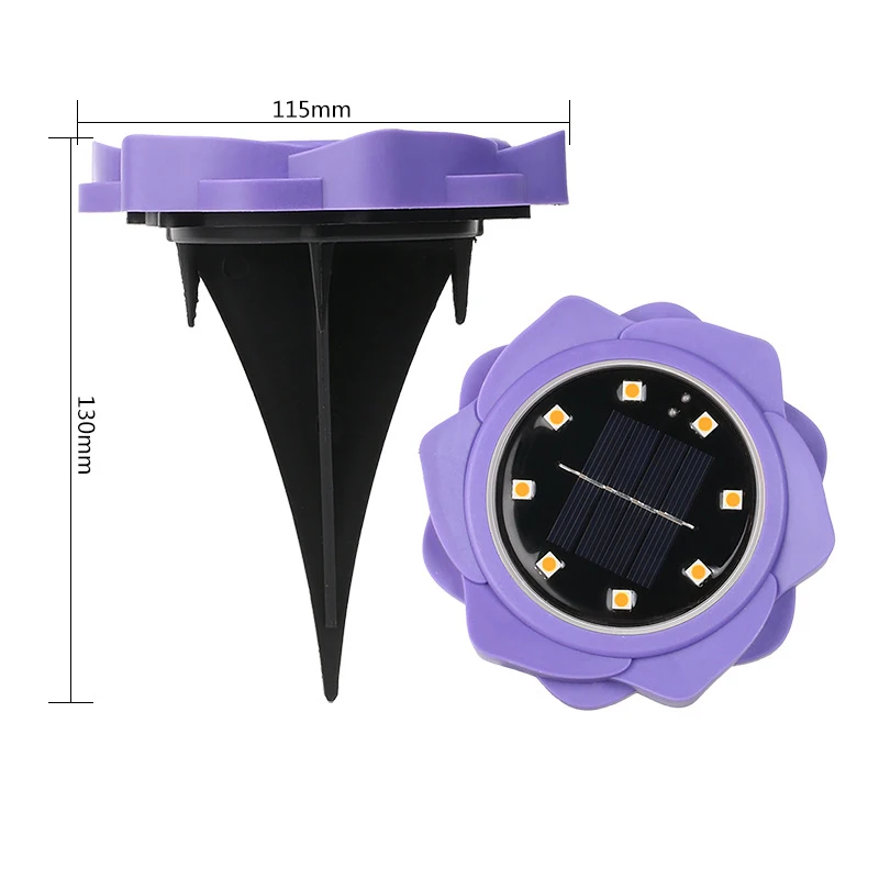 

Solar Petal LED Underground Lights Lawn Garden Park Street Buried Lamps IP65 Waterproof Outdoor Lighting Ground Plug Light
