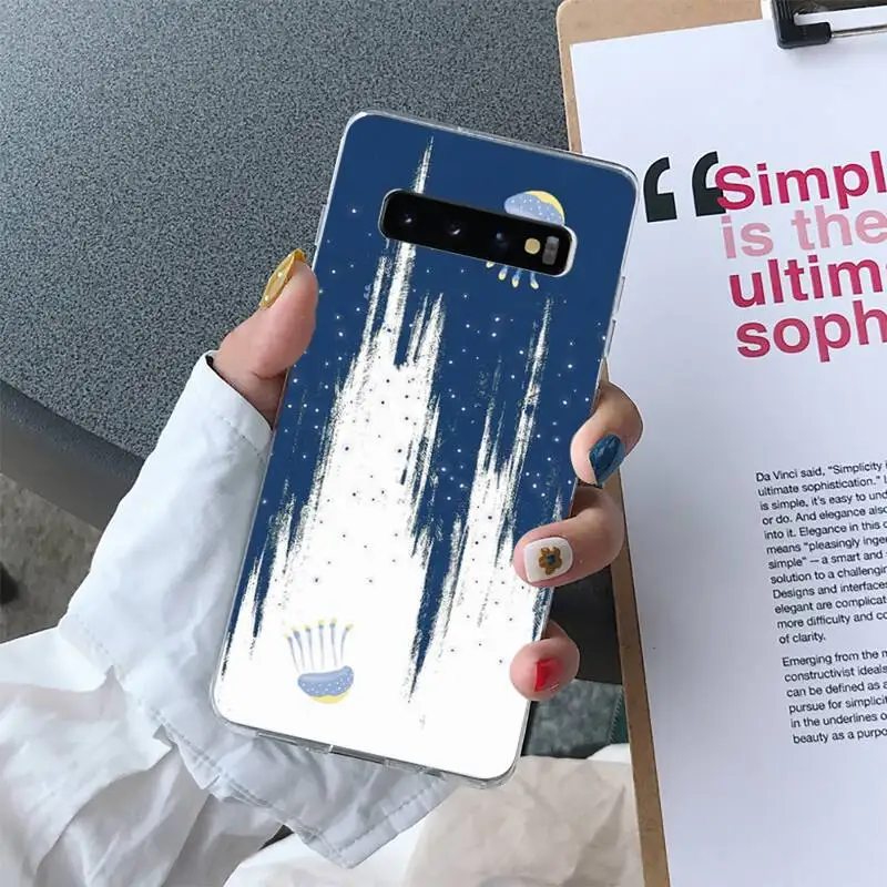 

YNDFCNB Aesthetic illustration Phone Case for Samsung S10 S10e S8 S9 Plus S7 Edge Note10 9 8 Soft Transparent TPU cove