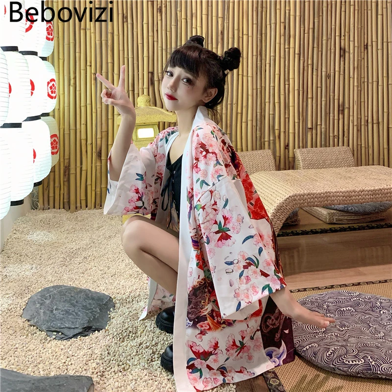 Bebovizi аниме гейш Рубашка с принтом для костюмированной вечеринки в японском