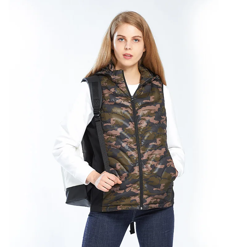 Camouflage ZYNNEVA, для спорта на открытом воздухе, Электрический жилет с подогревом, для женщин, углеродное волокно, USB, самонагревающееся пальто, для женщин, термальная, для пеших прогулок, куртка для путешествий, GC1232 - Цвет: Camouflage
