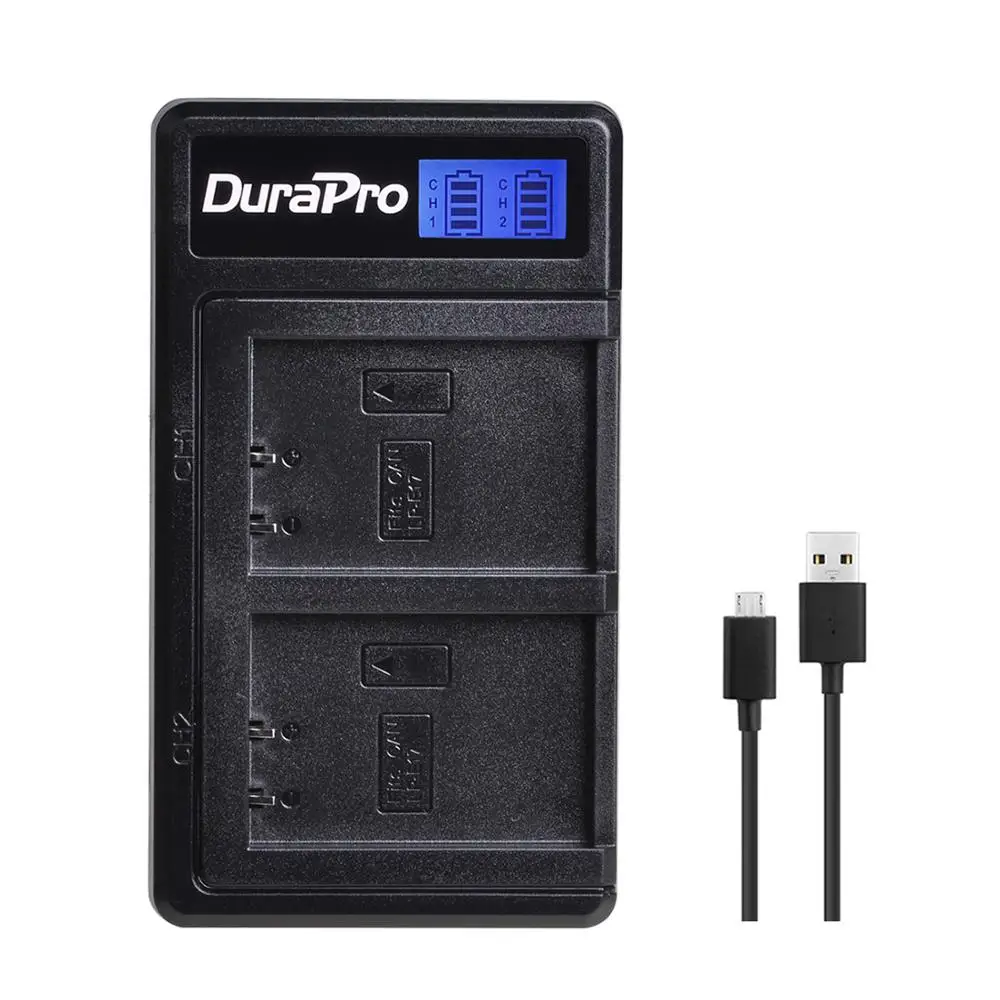 DuraPro 1040 мАч 7 4 В LP E17 LP-E17 Аккумулятор для камеры + ЖК-зарядное устройство USB Canon EOS Rebel