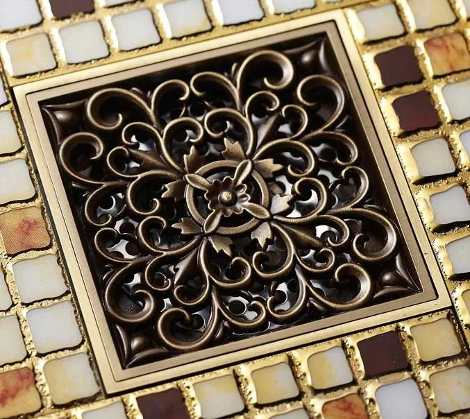 

Antique Brass Bathroom Floor Anti-odor and Insect-Proof Shower Drain Dhr013