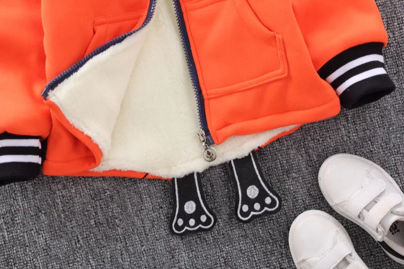 Детские куртки для девочек осенне зимнее теплое пальто Модные бархатные