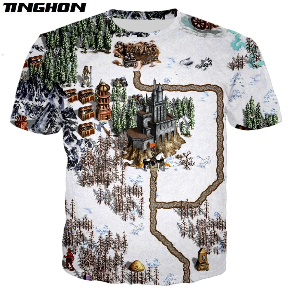 XS 7XL Новая модная летняя футболка для мальчиков игра герои меча и магии Футболка с