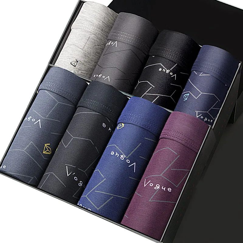 Трусы-боксеры мужские Бесшовные ультра-мягкие из модала 8 шт. | Мужская одежда