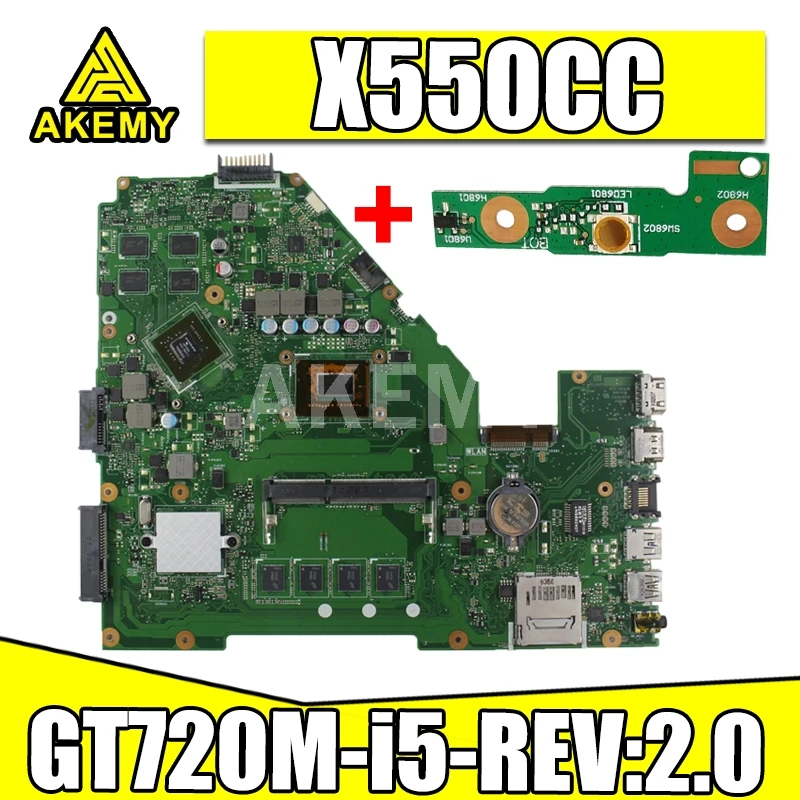 X550CC материнская плата GT720M-i5-REV: 2 0 для For Asus R510C Y581C X552C Материнская ноутбука Тест ОК |