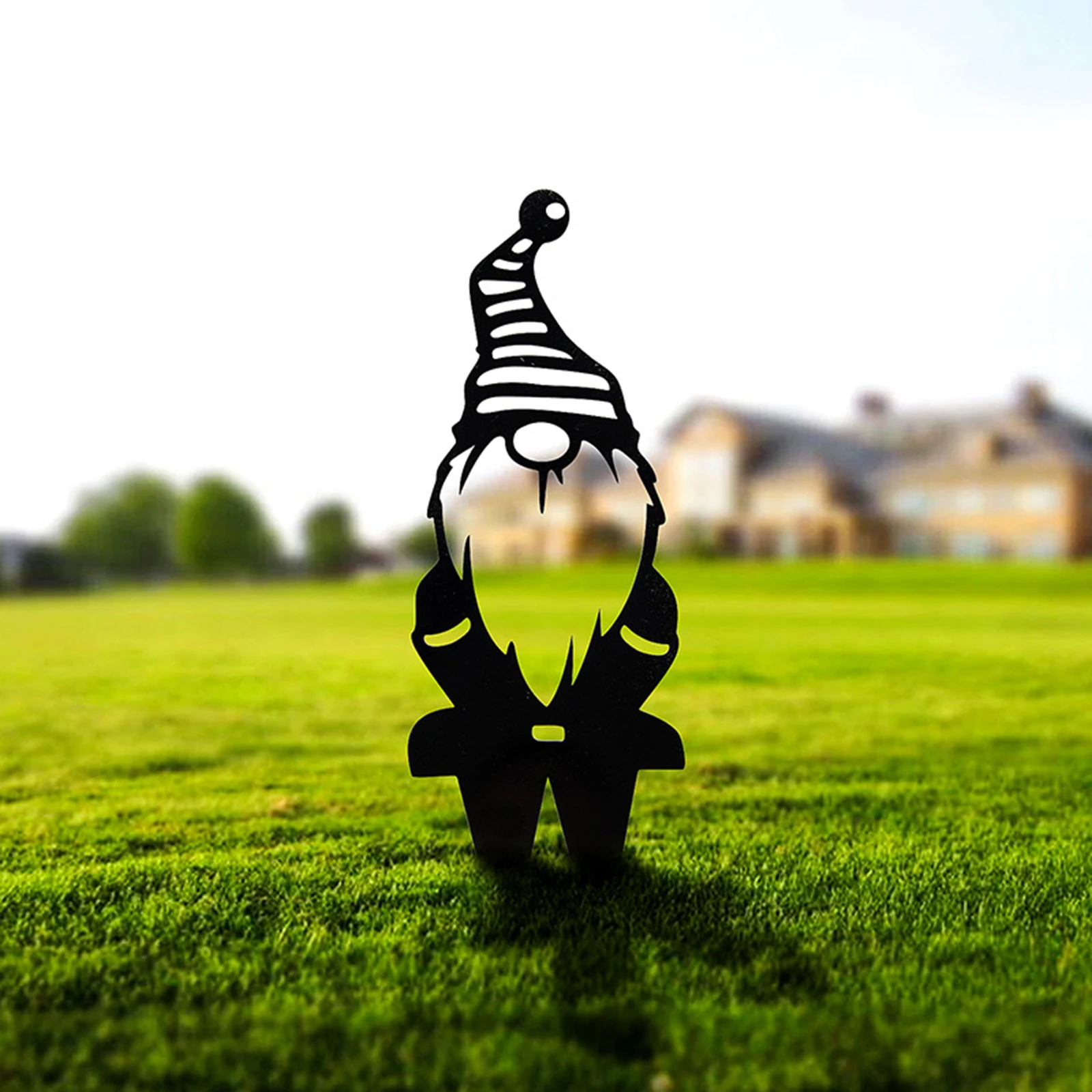 

Ground Plug Dwarf Branch Gnomes Silhouette Outdoor Decoration Gardening Art