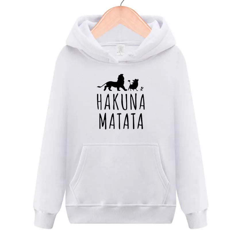 Толстовка для мужчин и женщин Hakuna Matata повседневная флисовая толстовка с рисунком
