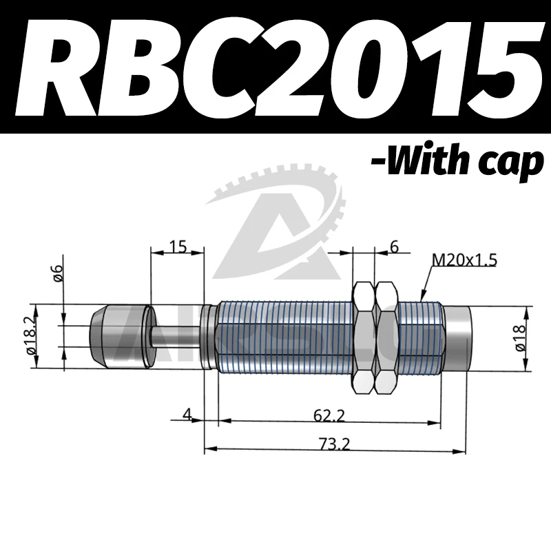 

Гидравлический амортизатор RBC, регулируемый пневматический гидравлический буфер RB0805 RB0604 с крышкой RB0806 RB2015 RBC1412 RBC2015