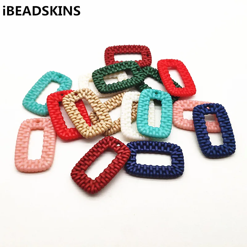 Новое поступление! 37X24mm 100 шт. акриловые бусины прямоугольник shape форме благодаря