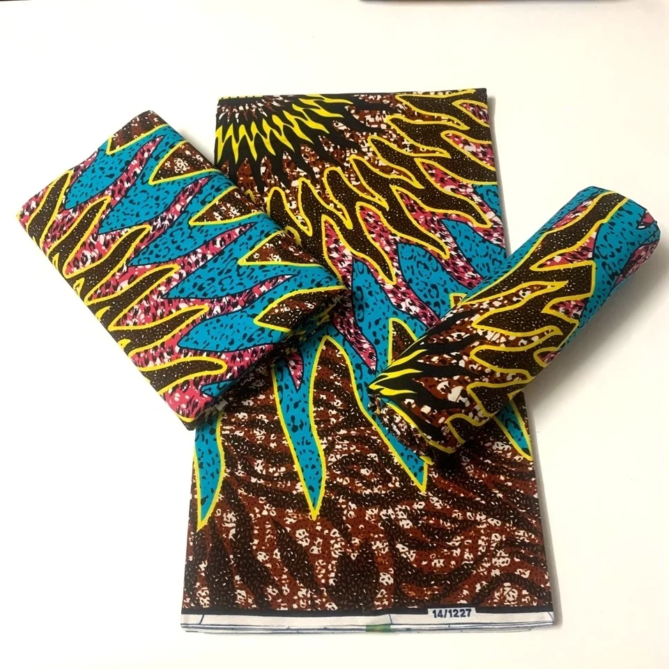 

100% Cotton Veritable Original Ankara African Real Wax Prints Fabric Ghana Wax High Quality Nigeria Batik Wax Fabric 6yards