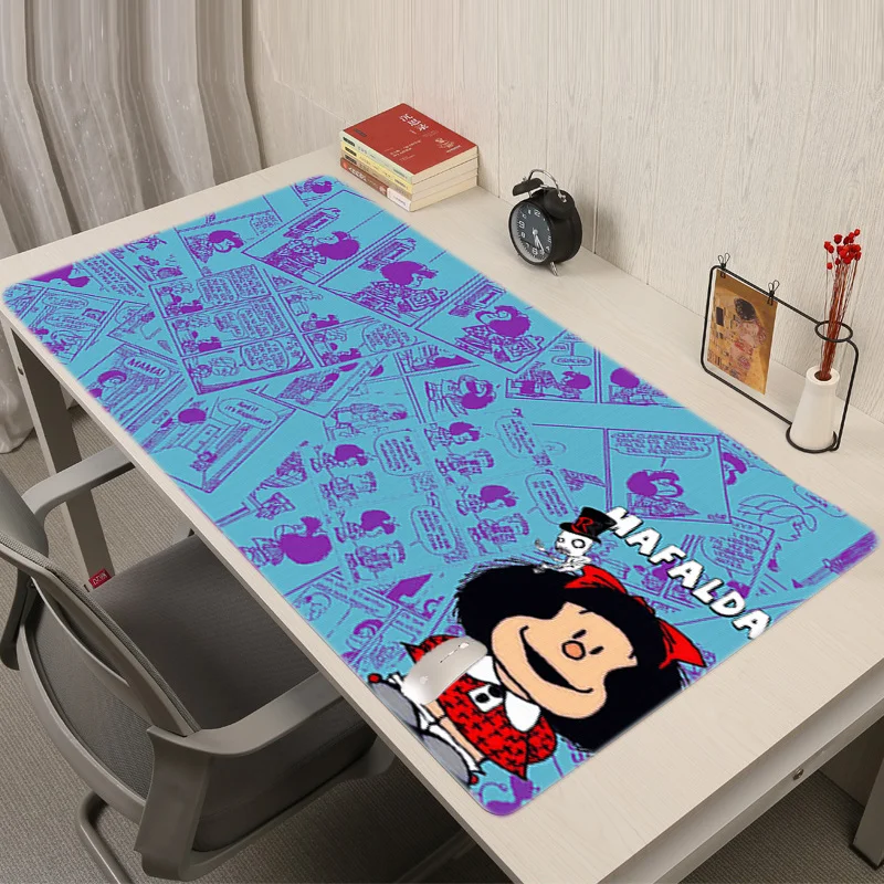 

Mafalda Mouse Pad Gamer Large Custom Gaming Home Keyboard Pad Desk Mats Gamer Laptop Soft Anti-slip Office Desktop Mouse Pad