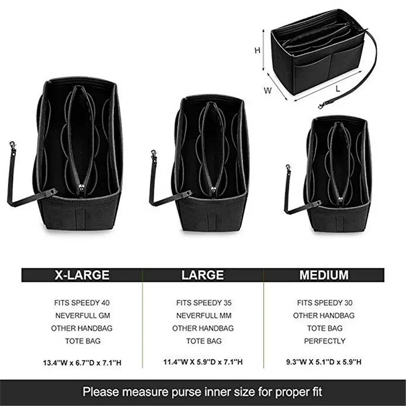 Войлочный кошелек вставной Органайзер портативная косметичка подходит для