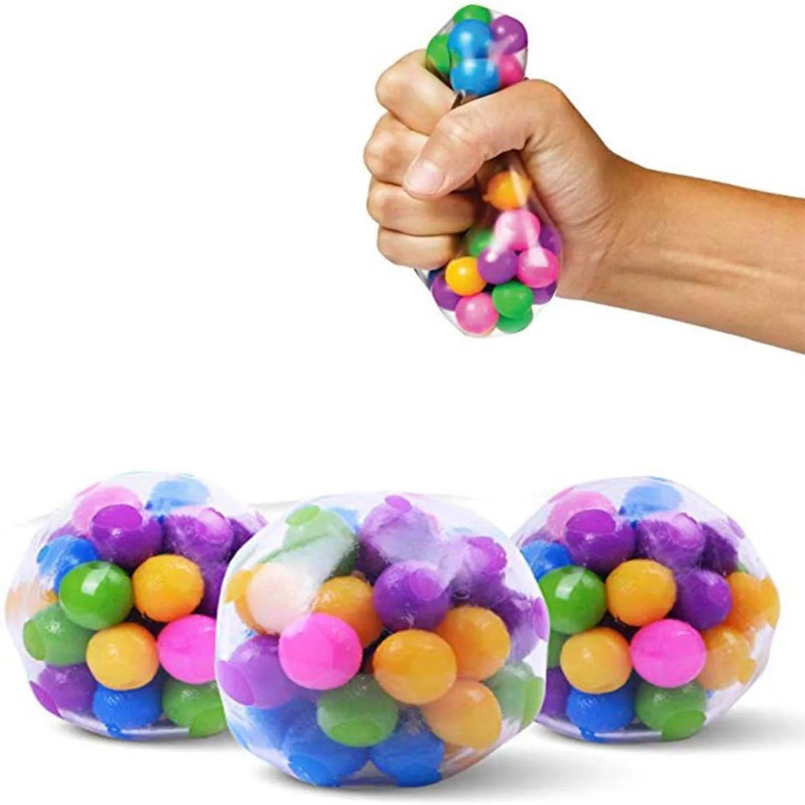 

Colorful Stress Balls Water Beads Squeeze Balls Ease Sensory Ease Fidget Toys Stress Balls for Anxiety Autism Kids and Adults