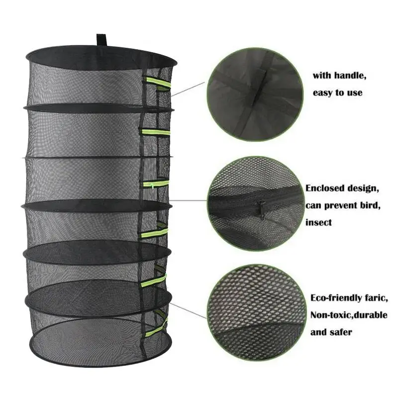

Fabrics Tool Drying Net Creativity Practical Drying Rack Dryer Mesh Zippers Hanger Folding Accessory Plants